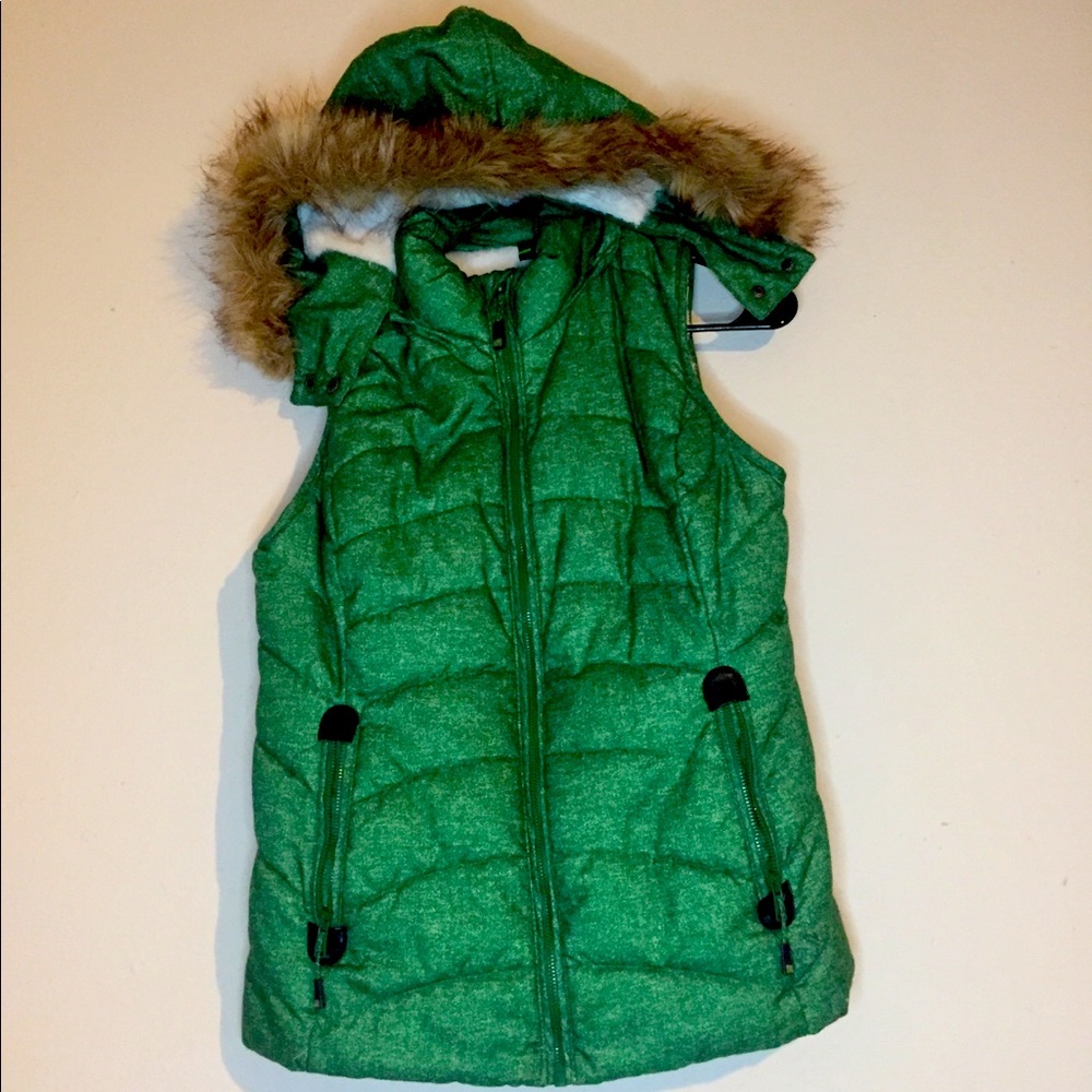 Green Tea puffer vest